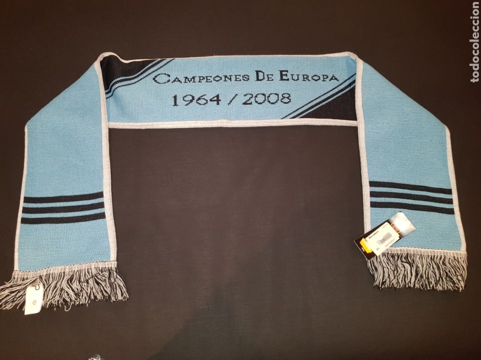 Coleccionismo deportivo: Bufanda Adidas Espa&ntilde;a Campeones De Europa 1964 2008 Producto Oficial Licenciado. Con etiquetas