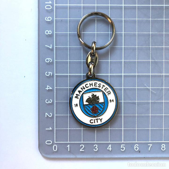 Collectionnisme sportif: LLAVERO COLECCI&Oacute;N LIGA DE F&Uacute;TBOL FOOTBALL LEAGUE ESCUDO MANCHESTER CITY