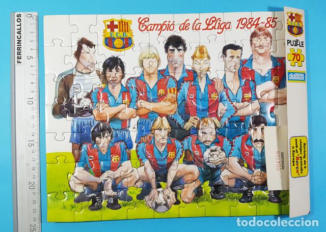 Coleccionismo deportivo: PUZZLE 70 PIEZAS DIDACTA BAR&Ccedil;A CAMPIO DE LA LLIGA 1984-85 1985, FUTBOL CLUB BARCELONA