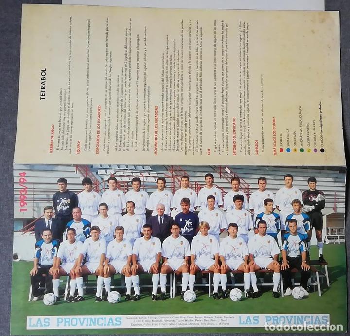 Coleccionismo deportivo: ANTIGUO JUEGO VALENCIA C. F. TETRABOL DIARIO LAS PROVINCIAS 1993/94