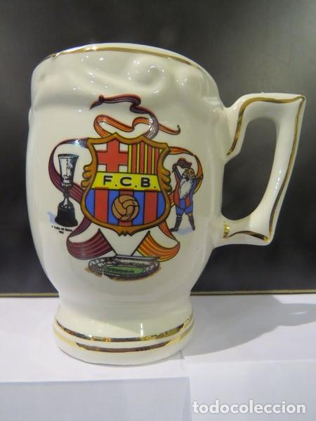 Coleccionismo deportivo: JARRA CERAMICA DE COLECCION ANTIGUA BARCELONA C.F.