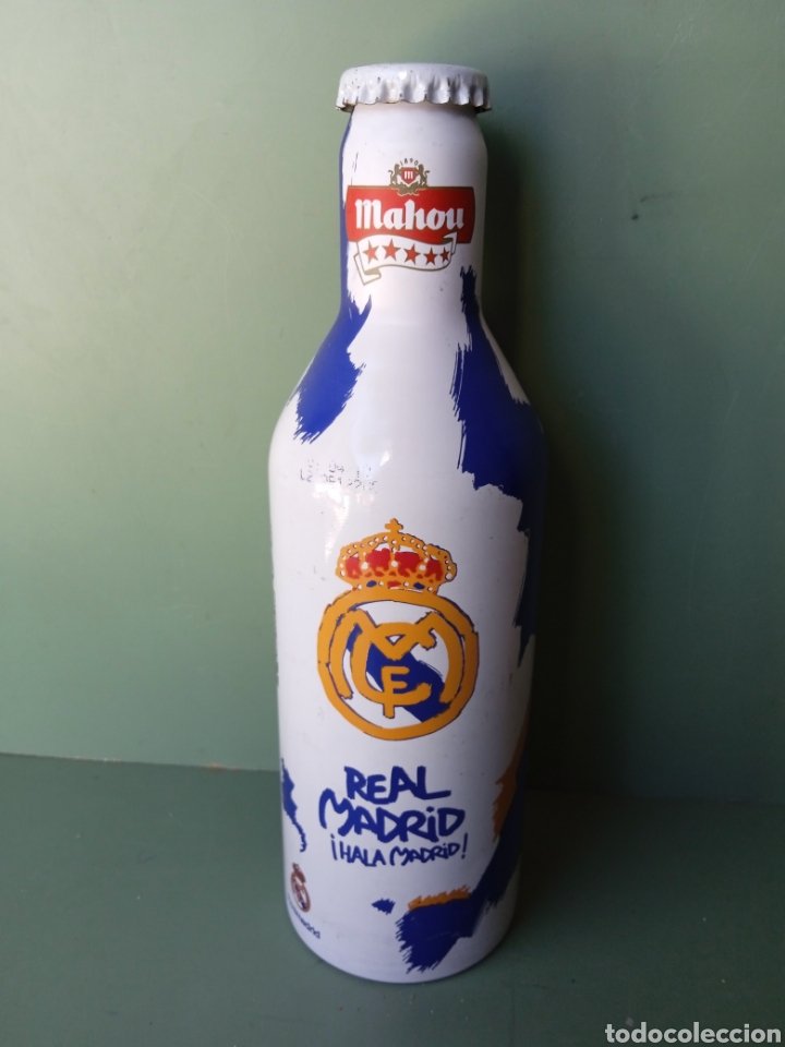Botella cerveza Mahou Real Madrid - Tienda Yo Futbol