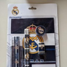 Coleccionismo deportivo: REAL MADRID - PRODUCTO OFICIAL DEL 2012 - DIFICIL SET DE PAPELERIA - A ESTRENAR. Lote 347090643