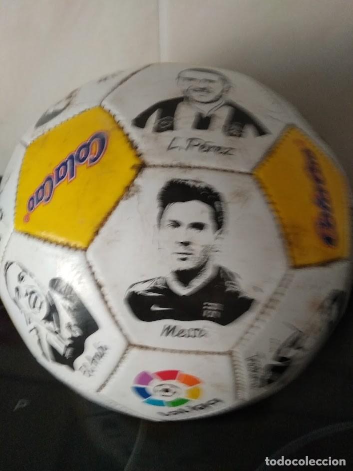 Coleccionismo deportivo: BALON FUTBOL COLA CAO MESSI -RONALDO -ADURIZ -JOAQUIN -KOKE-P.LEON-I.MARTINEZ ..LALIGA