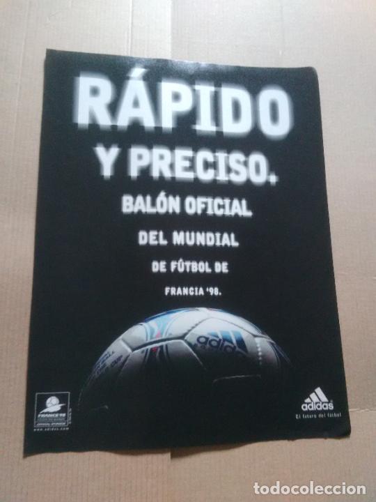 Coleccionismo deportivo: HOJA PUBLICIDAD BALON OFICIAL ADIDAS MUNDIAL FUTBOL FRANCIA 98 WORLD CUP FRANCE 1998
