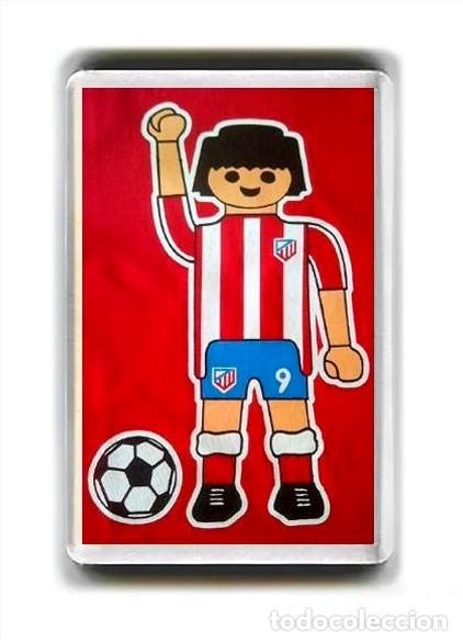 Colecionismo desportivo: IMAN ACRILICO NEVERA - FUTBOL - PLAYMOBIL ATLETICO DE MADRID