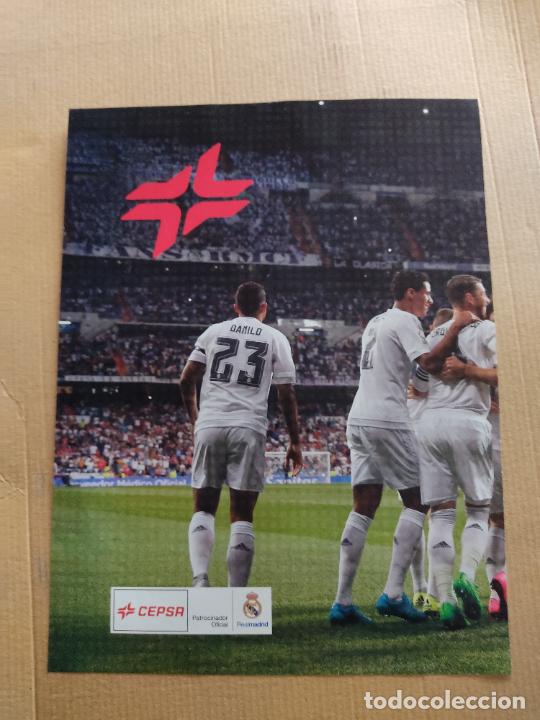 Coleccionismo deportivo: DANILO RAPHAEL VARANE SERGIO RAMOS REAL MADRID HOJA PUBLICIDAD CEPSA PATROCINADOR CRISTIANO RONALDO