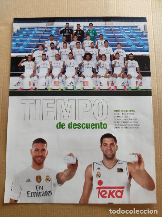 Coleccionismo deportivo: HOJA PUBLICIDAD REAL MADRID CARNET MADRIDISTA SERGIO RAMOS EQUIPO FELIPE REYES BASKET BALONCESTO