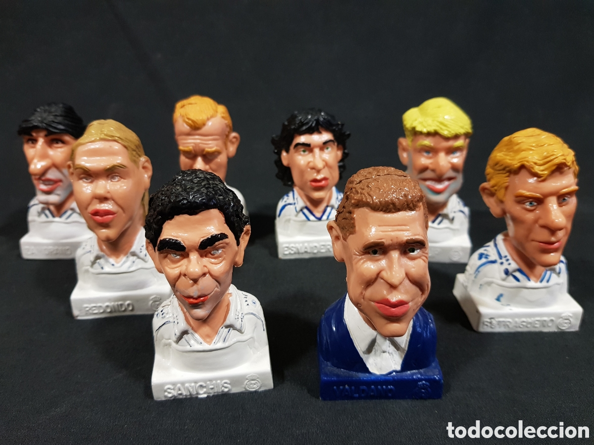 Coleccionismo deportivo: Lote 8 Figuras Real Madrid Valdano Butrague&ntilde;o Di Stefano Sanch&iacute;s Zamorano Laudrup Esnaider Redondo