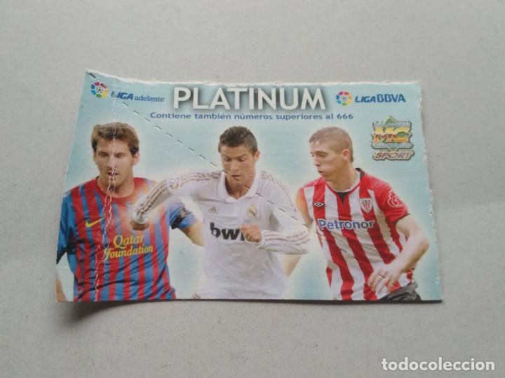 Coleccionismo deportivo: CART&Oacute;N PUBLICIDAD CROMOS FICHAS LIGA BBVA ADELANTE MUNDICROMO SPORT PLATINUM MESSI MUNIAIN CRISTIANO