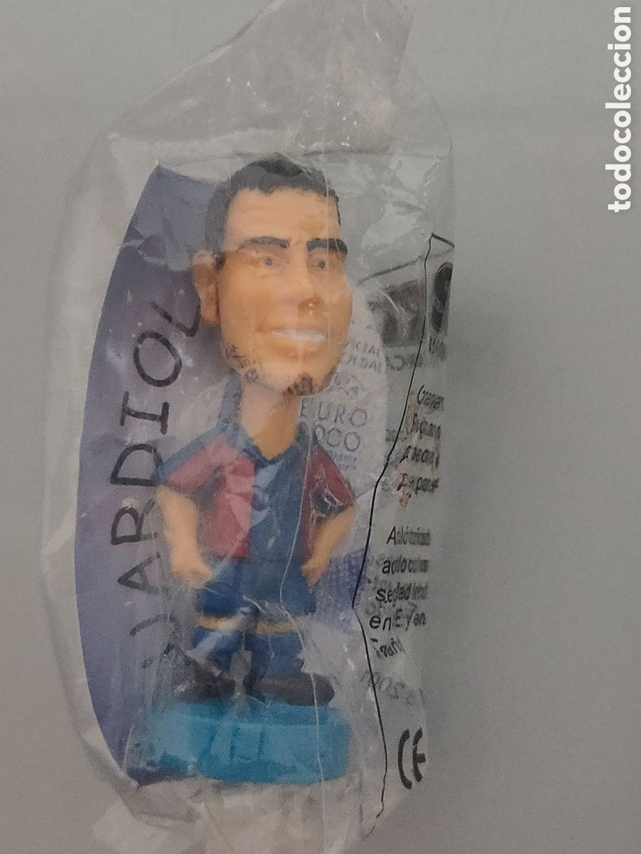 Coleccionismo deportivo: FIGURA PVC PEP GUARDIOLA F.C BARCELONA 2001 SPORT 6cm BLISTER ORIGINAL SIN ABRIR