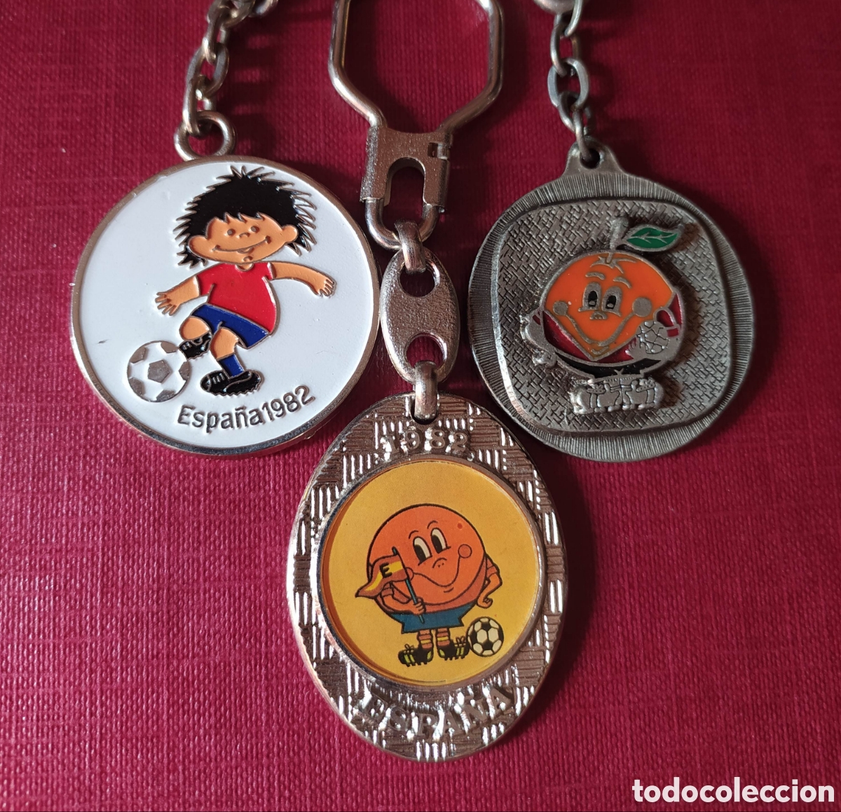 Coleccionismo deportivo: 3 llaveros futbol Mundial Espa&ntilde;a 1982