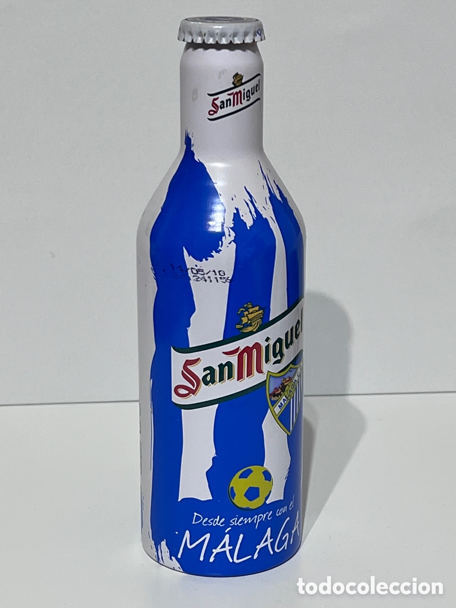 Coleccionismo deportivo: BOTELLA SAN MIGUEL MALAGA CF - Foto 1