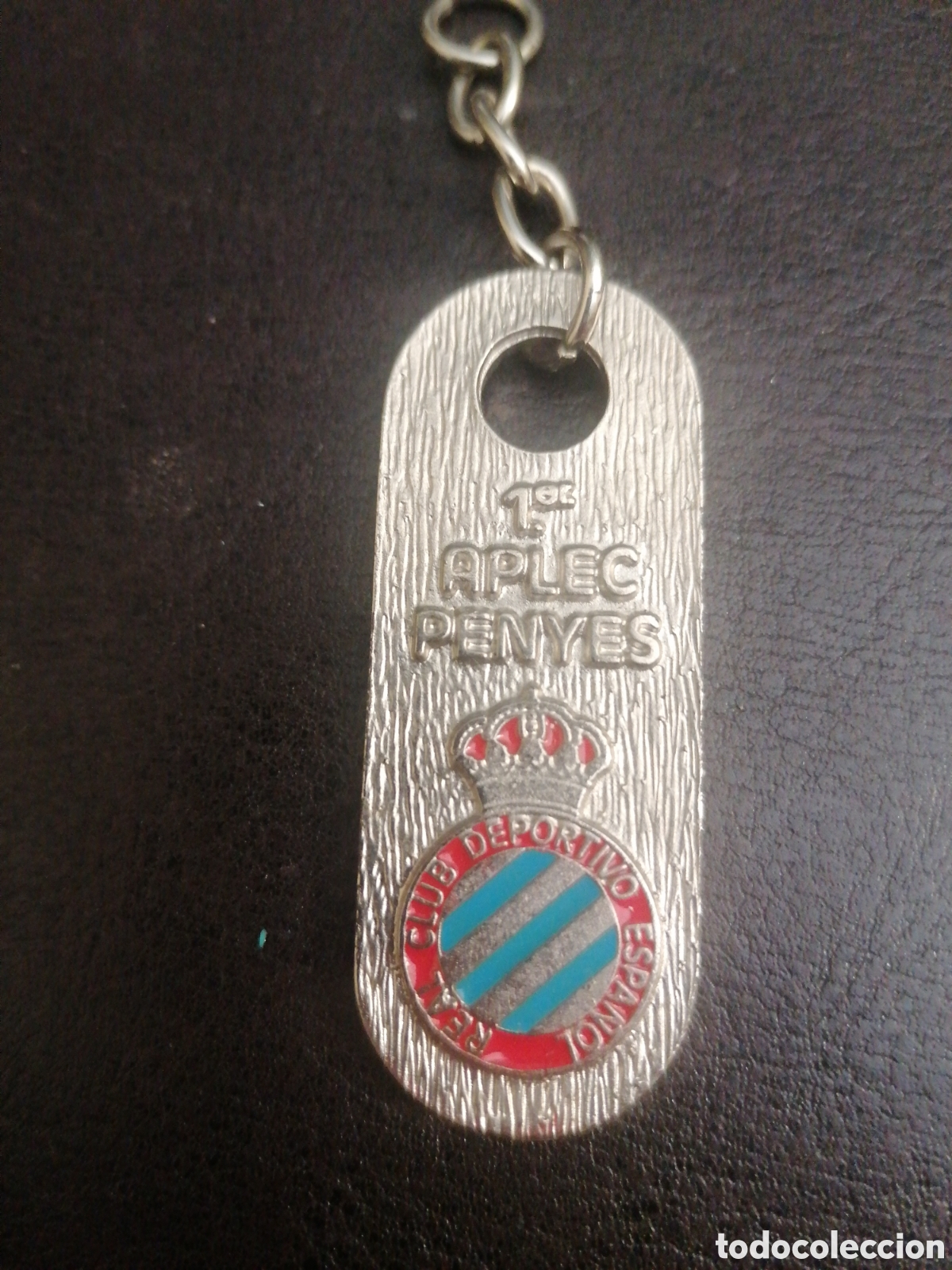 Collezionismo sportivo: Llavero del primer APlec Trobada de Pe&ntilde;as Real Club Deportivo Espa&ntilde;ol encuentro 1991