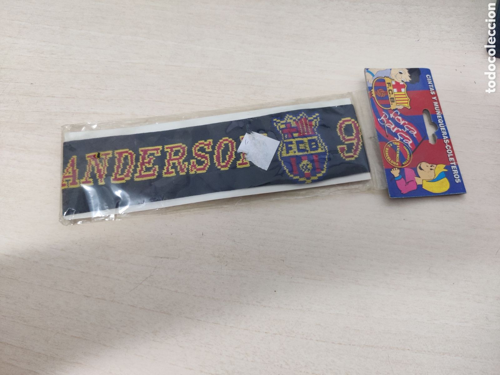 Sammelleidenschaft Sport: CINTAS Y MU&Ntilde;EQUERAS COLETEROS FOR&Ccedil;A BAR&Ccedil;A ANDERSON N&Uacute;MERO 9 NUEVO RESTO DE TIENDA