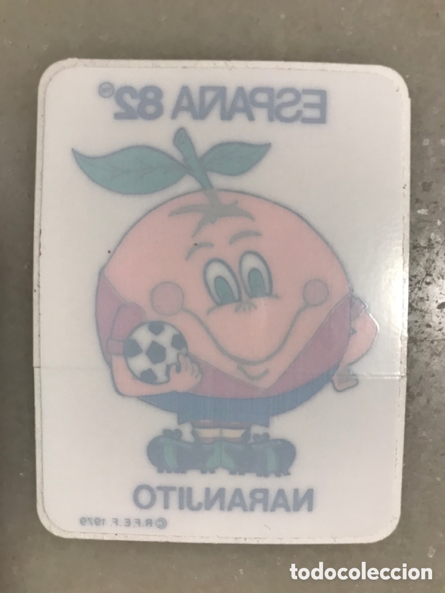 Coleccionismo deportivo: Pegatina de f&uacute;tbol Naranjito. Mundial 82