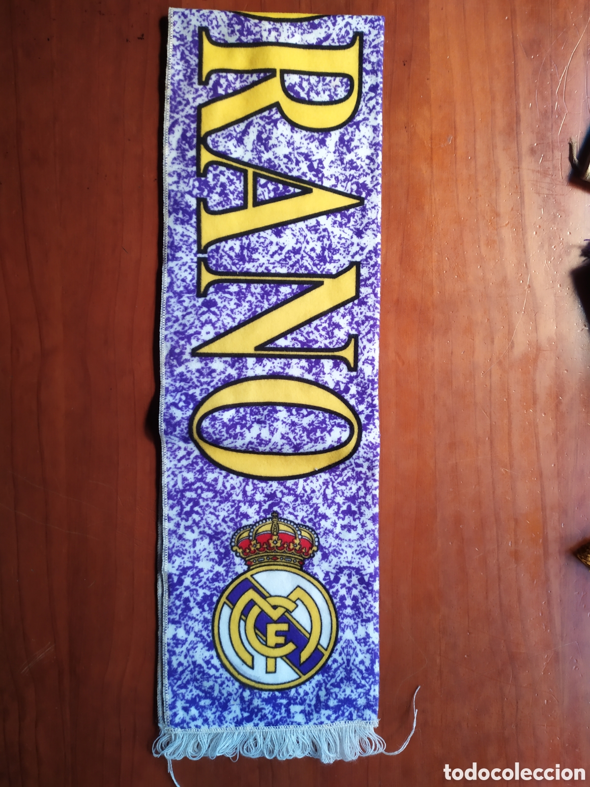 Coleccionismo deportivo: Bufanda Zamorano Real Madrid - Foto 2