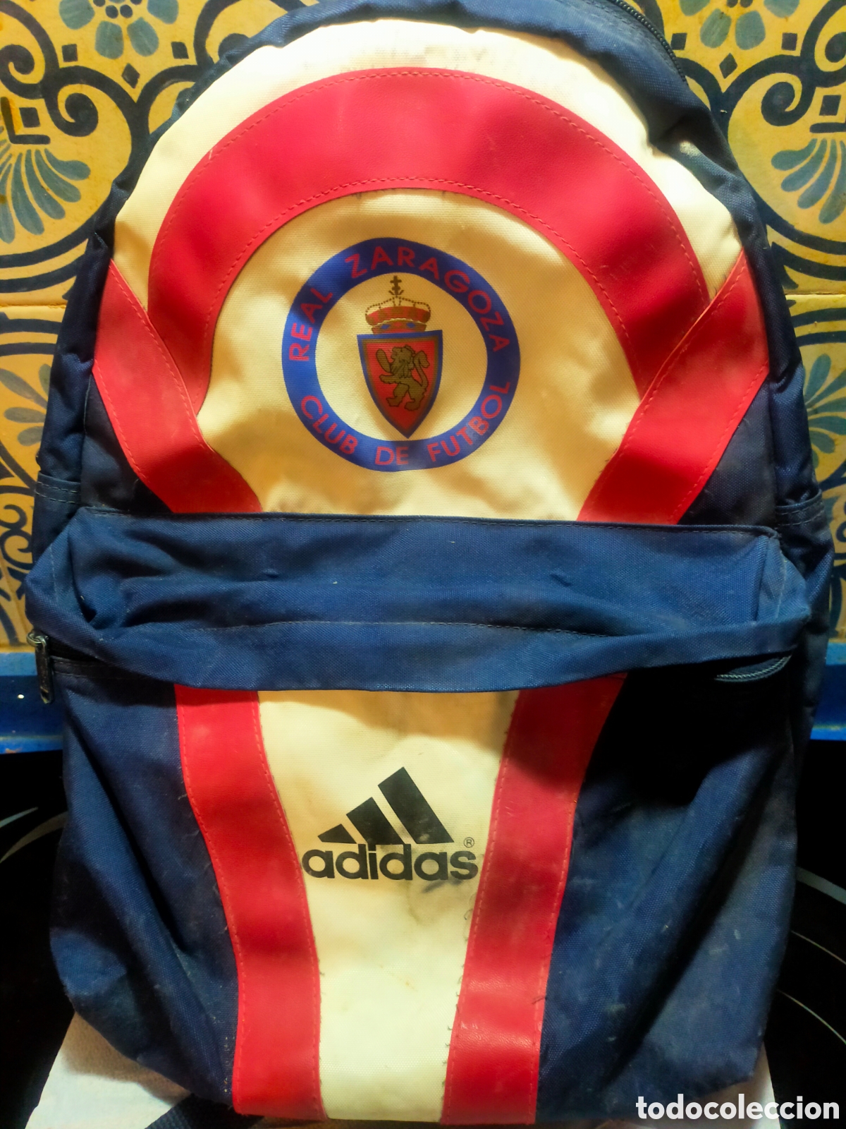 Coleccionismo deportivo: Mochila Adidas futbol real Zaragoza