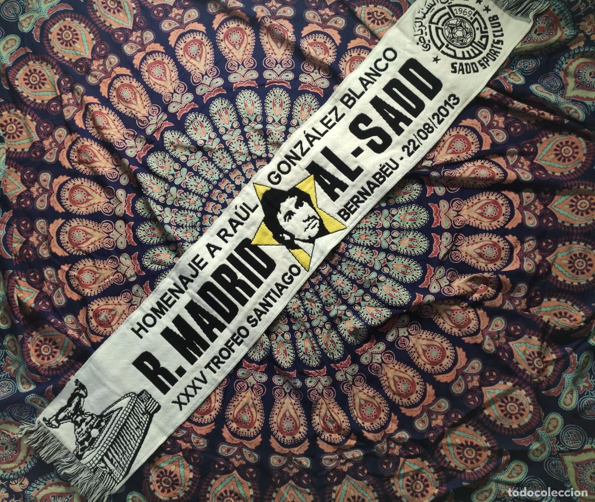 bufanda real madrid al-sadd raúl match scarf - Compra venta en todocoleccion