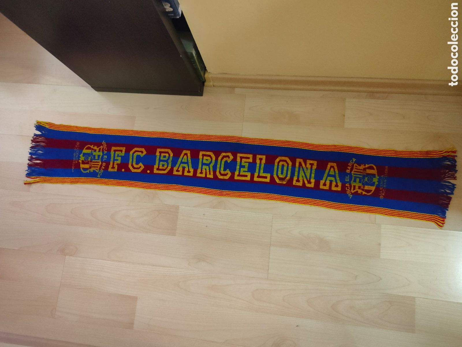 Sammelleidenschaft Sport: ANTIGUA BUFANDA SCARF PUNTO F.C BARCELONA LICENCIA OFICIAL SENYERA