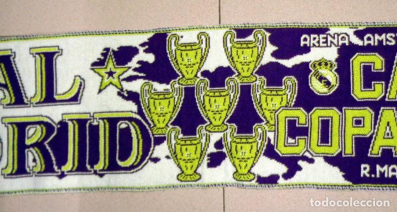BUFANDA FUTBOL VINTAGE DE LANA DEL REAL MADRID HALA MADRID