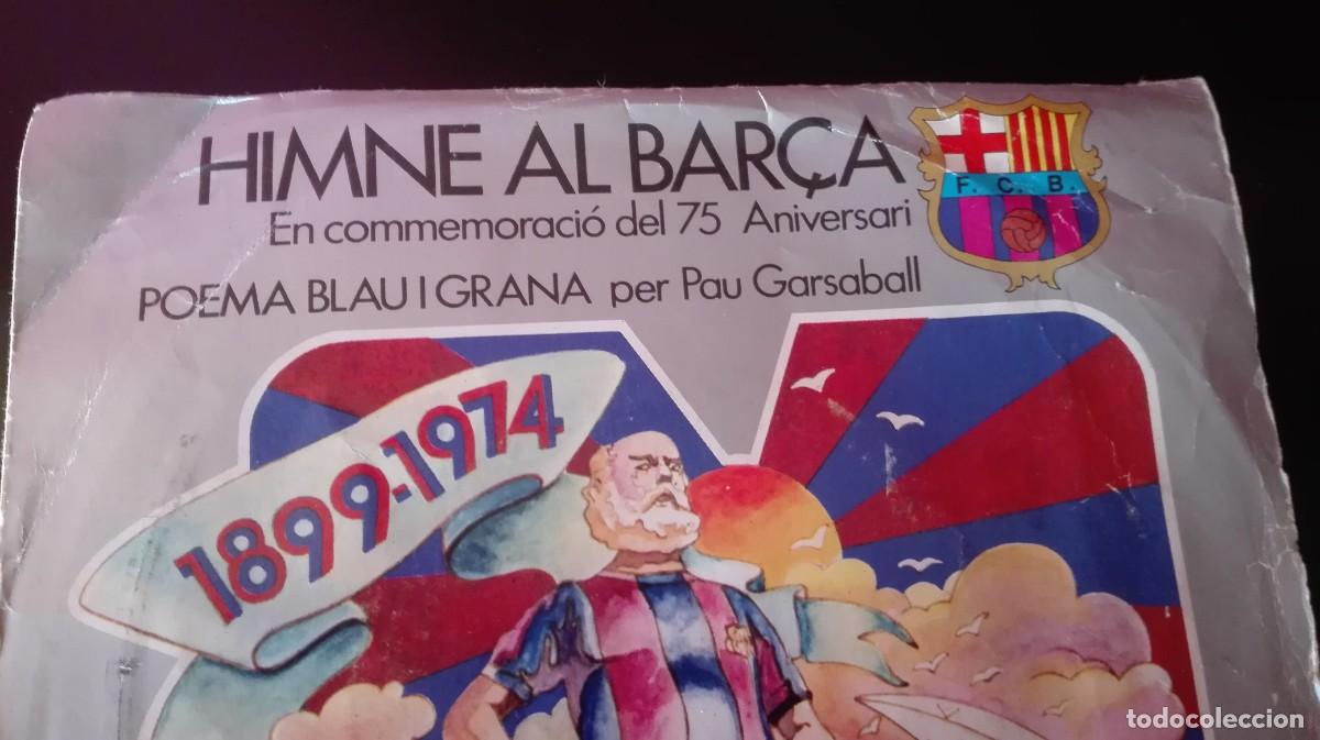 Coleccionismo deportivo: DISCO SINGLE HIMNO AL BAR&Ccedil;A 1974 - Foto 4