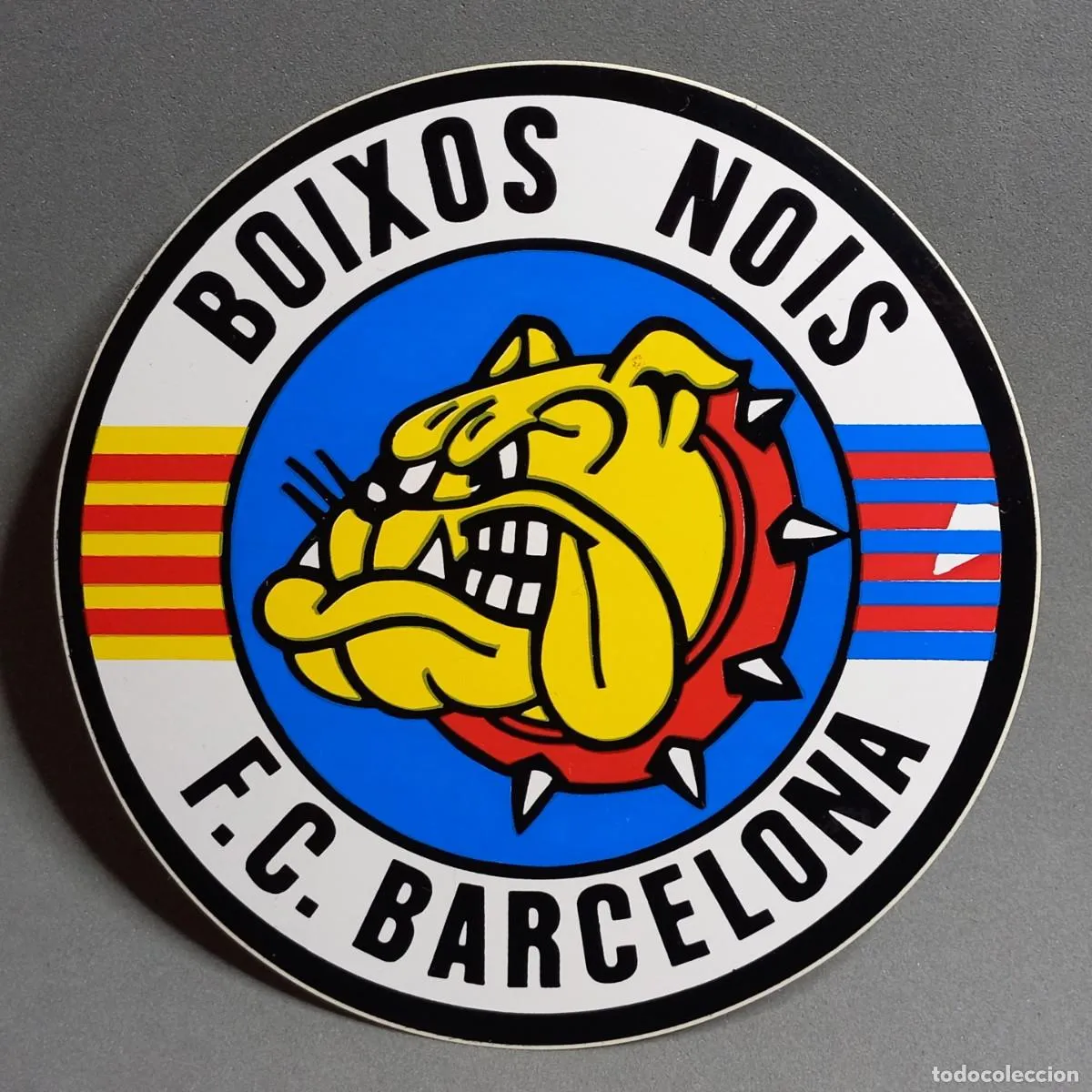 Antigua pegatina de los Boixos Nois. Fútbol Club Barcelona.