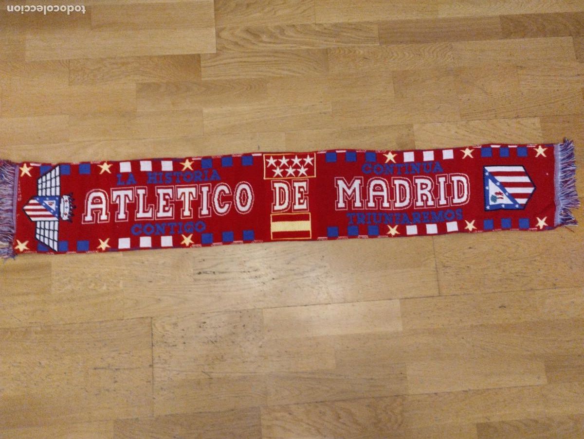Sports collectibles: Bufanda antigua de Futbol Atl&eacute;tico de Madrid