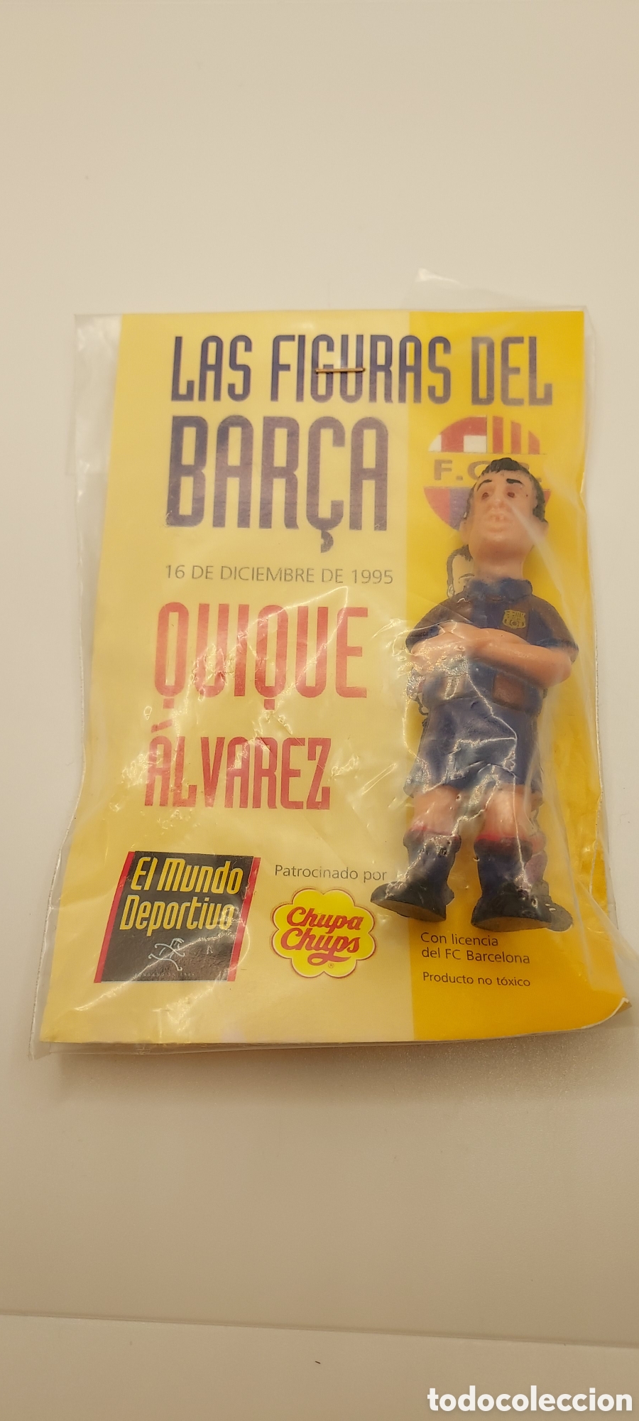 Sammelleidenschaft Sport: LAS FIGURAS DEL BAR&Ccedil;A-MUNDO DEPORTIVO - CHUPA CHUPS ORIGINAL A&Ntilde;O 1995 QUIQUE ALVAREZ