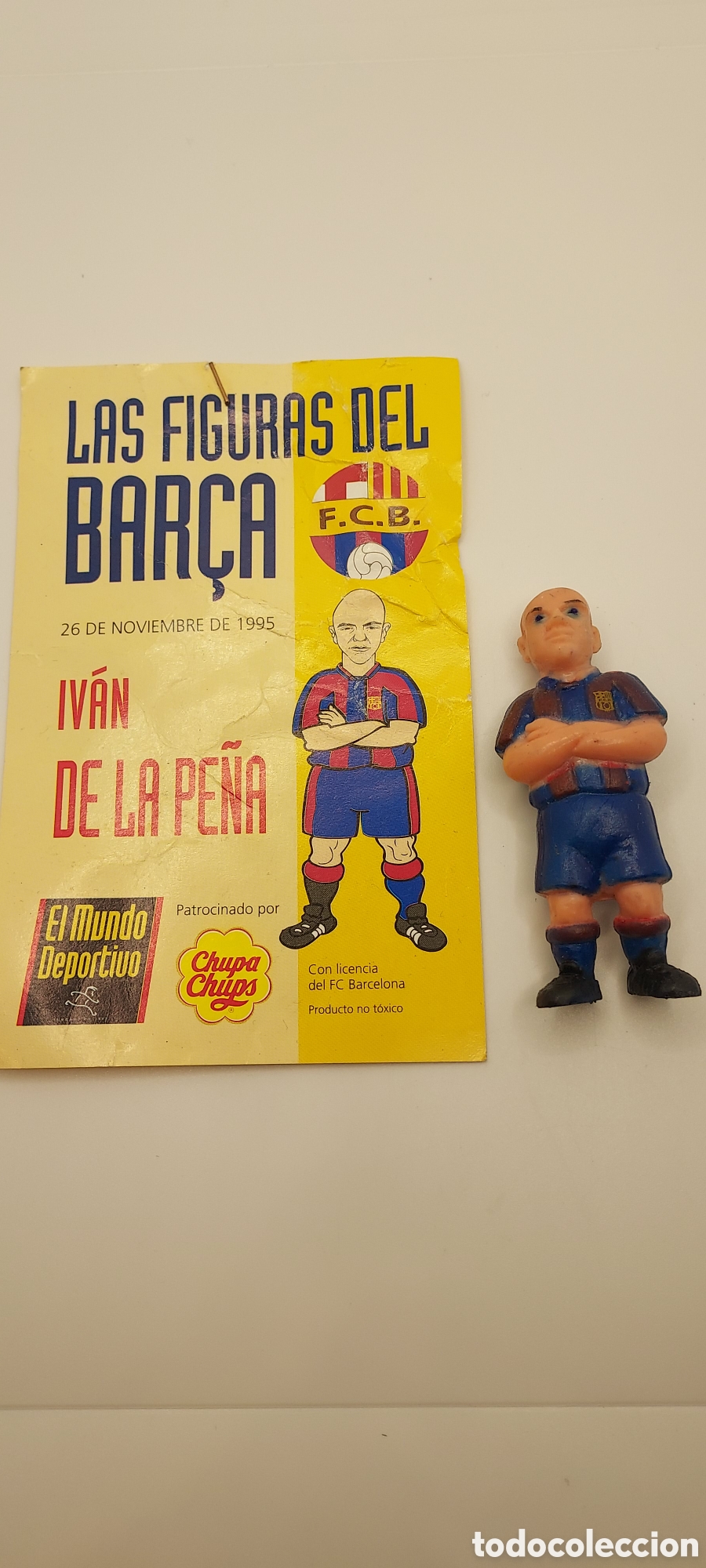 Sammelleidenschaft Sport: LAS FIGURAS DEL BAR&Ccedil;A-MUNDO DEPORTIVO - CHUPA CHUPS ORIGINAL A&Ntilde;O 1995 IVAN DE LA PE&Ntilde;A
