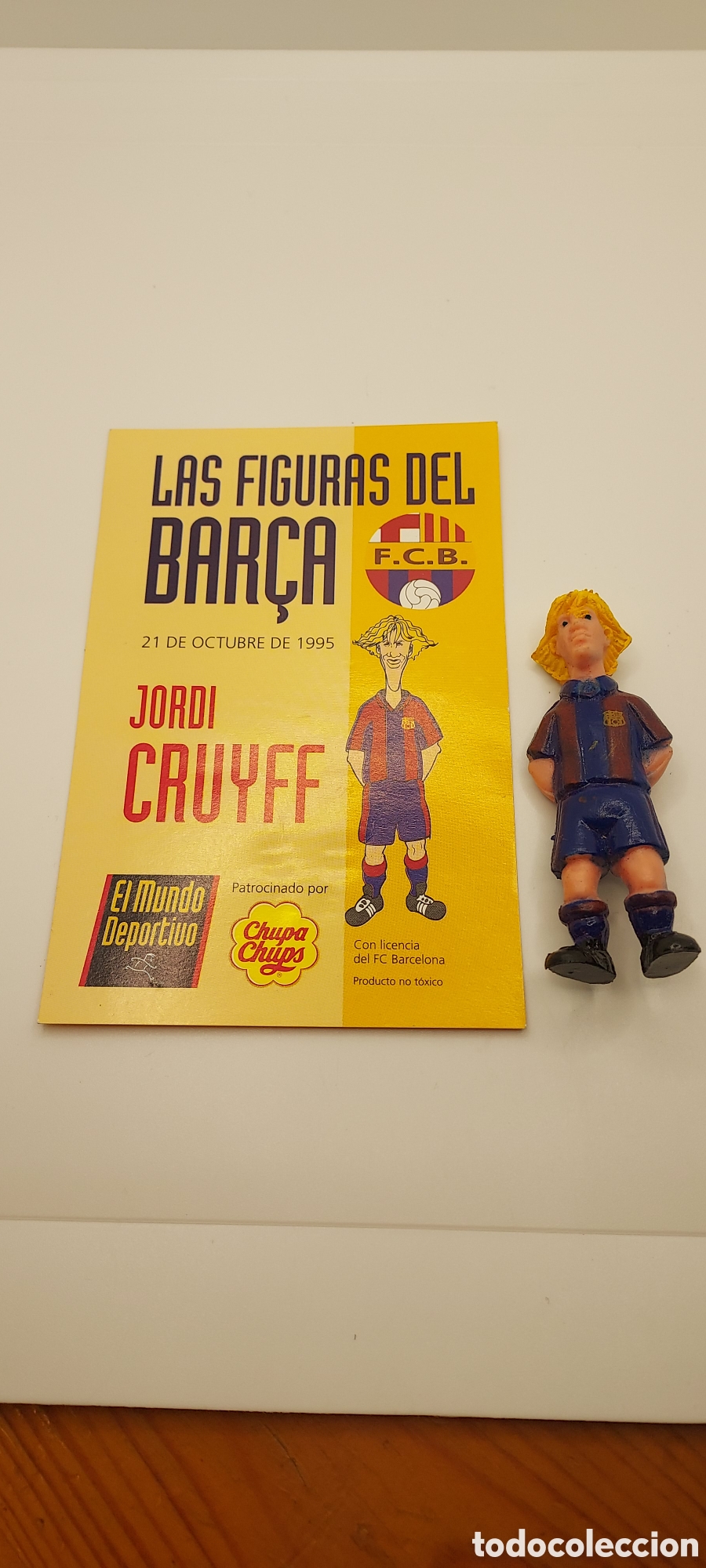 Collectionnisme sportif: LAS FIGURAS DEL BAR&Ccedil;A-MUNDO DEPORTIVO - CHUPA CHUPS ORIGINAL A&Ntilde;O 1995 JORDI CRUYFF
