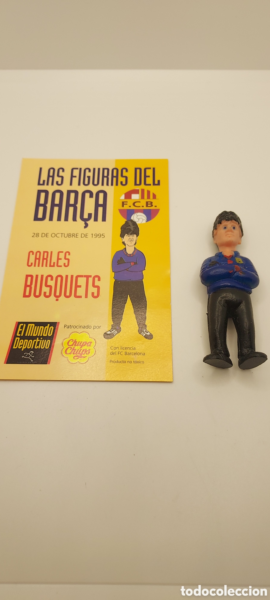 Sammelleidenschaft Sport: LAS FIGURAS DEL BAR&Ccedil;A-MUNDO DEPORTIVO - CHUPA CHUPS ORIGINAL A&Ntilde;O 1995 CARLES BUSQUETS