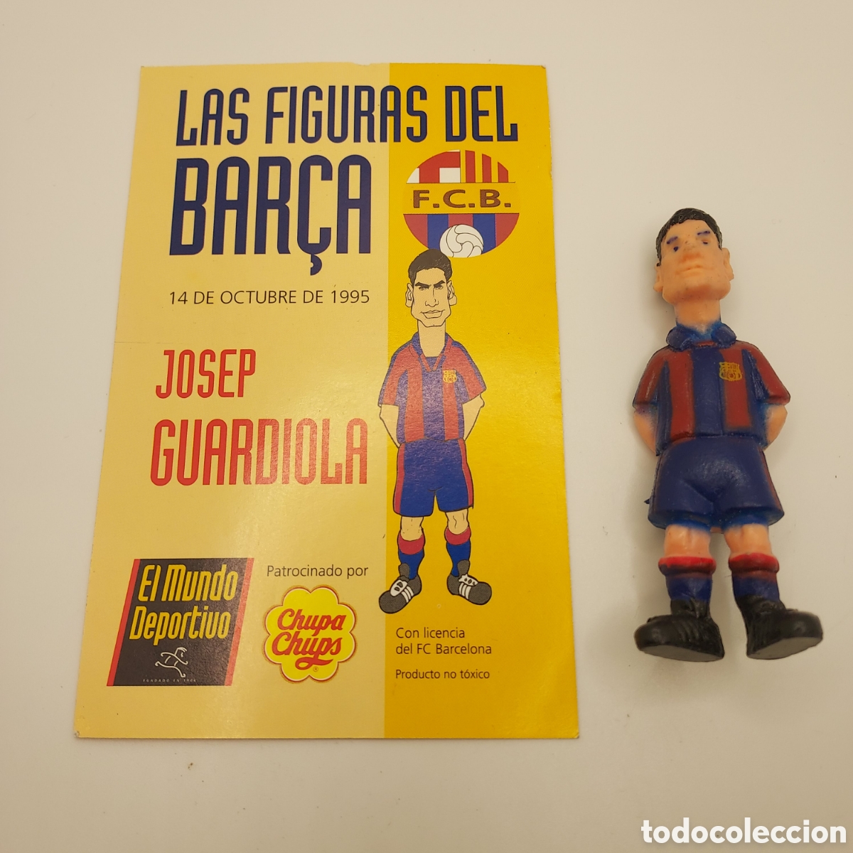 Sammelleidenschaft Sport: LAS FIGURAS DEL BAR&Ccedil;A-MUNDO DEPORTIVO - CHUPA CHUPS ORIGINAL A&Ntilde;O 1995 JOSEP GUARDIOLA