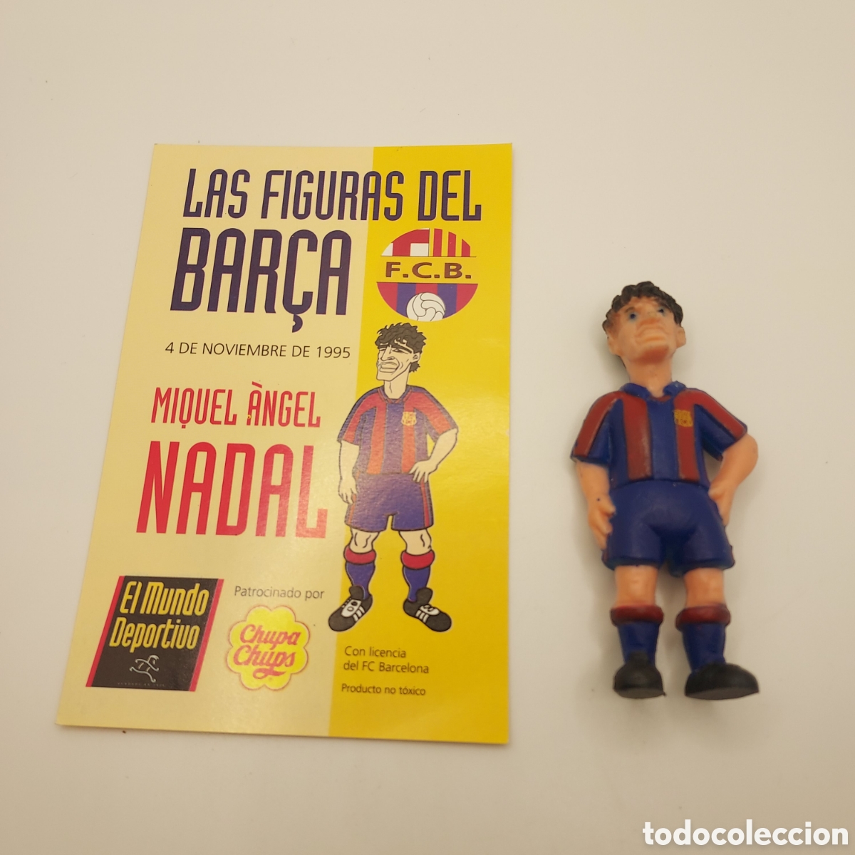 Sammelleidenschaft Sport: LAS FIGURAS DEL BAR&Ccedil;A-MUNDO DEPORTIVO - CHUPA CHUPS ORIGINAL A&Ntilde;O 1995 MIGUEL ANGEL NADAL