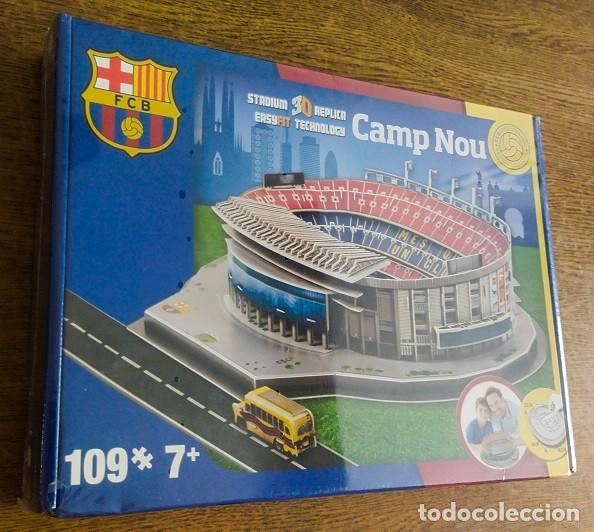 Collezionismo sportivo: CAMP NOU - F.C. BARCELONA PUZZLE 3D MAQUETA PRODUCTO OFICIAL 109 PIEZAS STADIUM 3D REPLICA EASYFIT