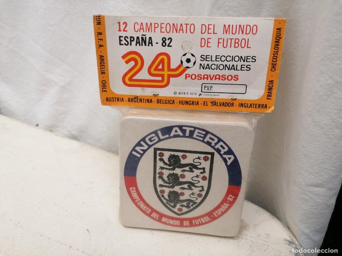 Coleccionismo deportivo: COLECCI&Oacute;N COMPLETA DE 24 POSAVASOS MUNDIAL 82 ESPA&Ntilde;A EN SU BLISTER SIN ABRIR