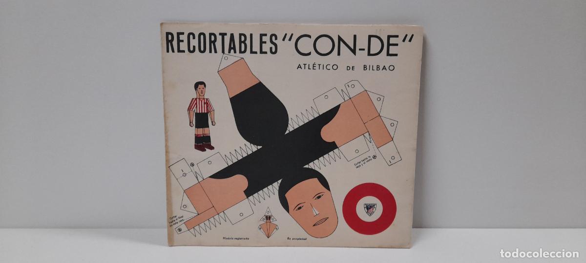 Coleccionismo deportivo: DESPLEGABLE DE RECORTABLE CON-DE . ATLETICO DE BILBAO . ORIGINAL A&Ntilde;OS 50