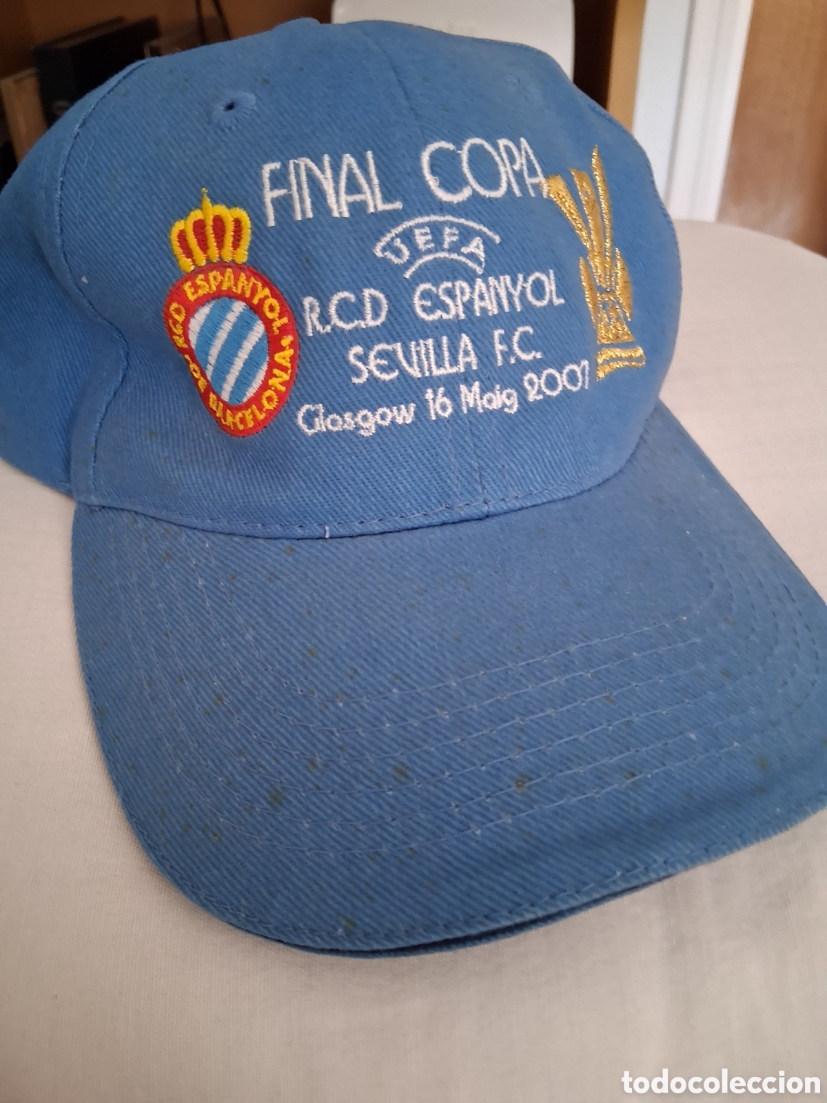 Coleccionismo deportivo: RCD ESPANYOL. GORRA FINAL UEFA 2007. - Foto 6