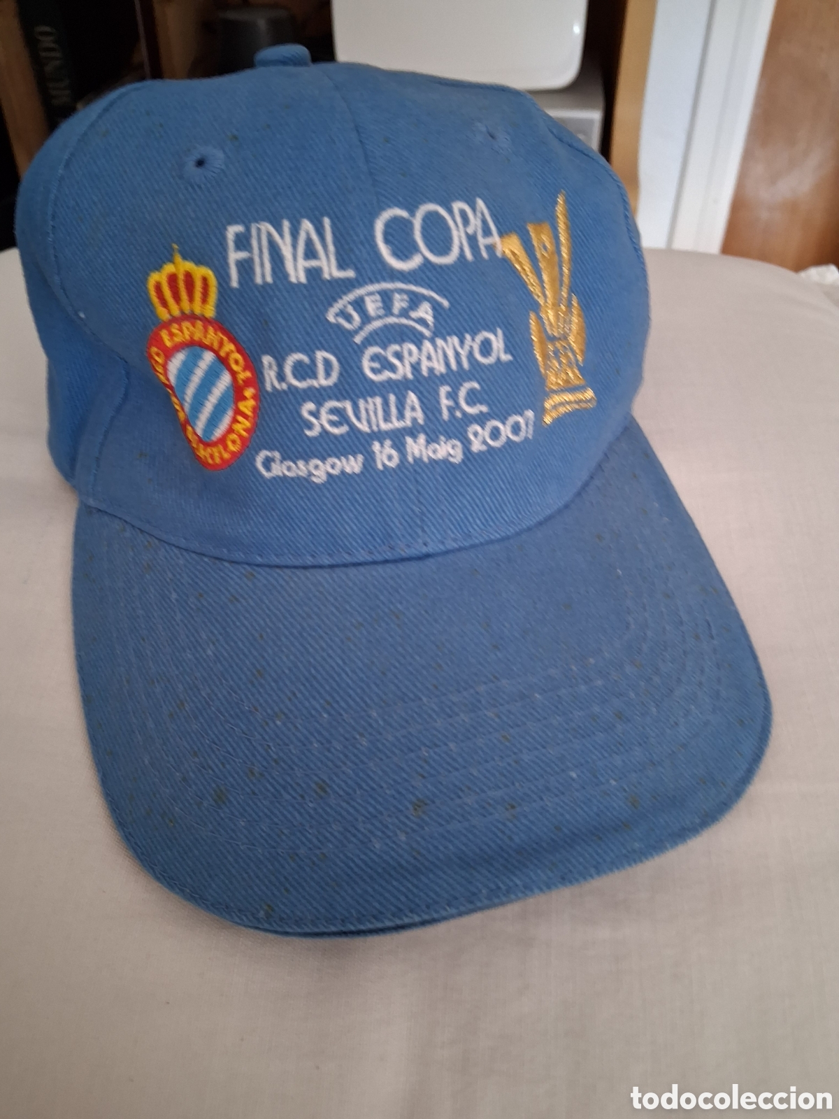 Coleccionismo deportivo: RCD ESPANYOL. GORRA FINAL UEFA 2007. - Foto 1