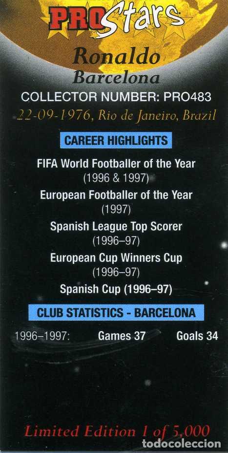 Coleccionismo deportivo: FC BARCELONA - RONALDO - Foto 2