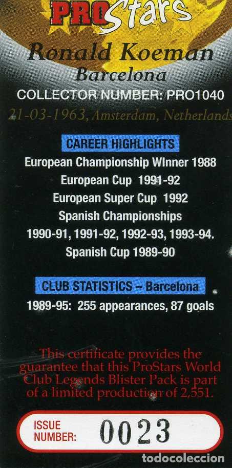 Coleccionismo deportivo: FC BARCELONA - RONALD KOEMAN - Foto 2