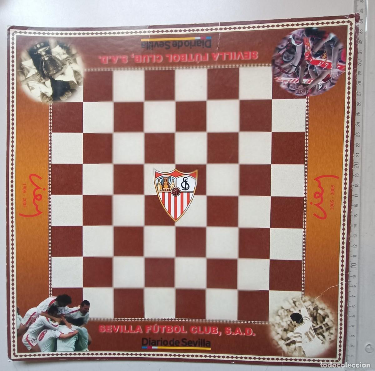 Coleccionismo deportivo: TABLERO DE AJEDREZ DEL SEVILLA C.F. - Foto 2