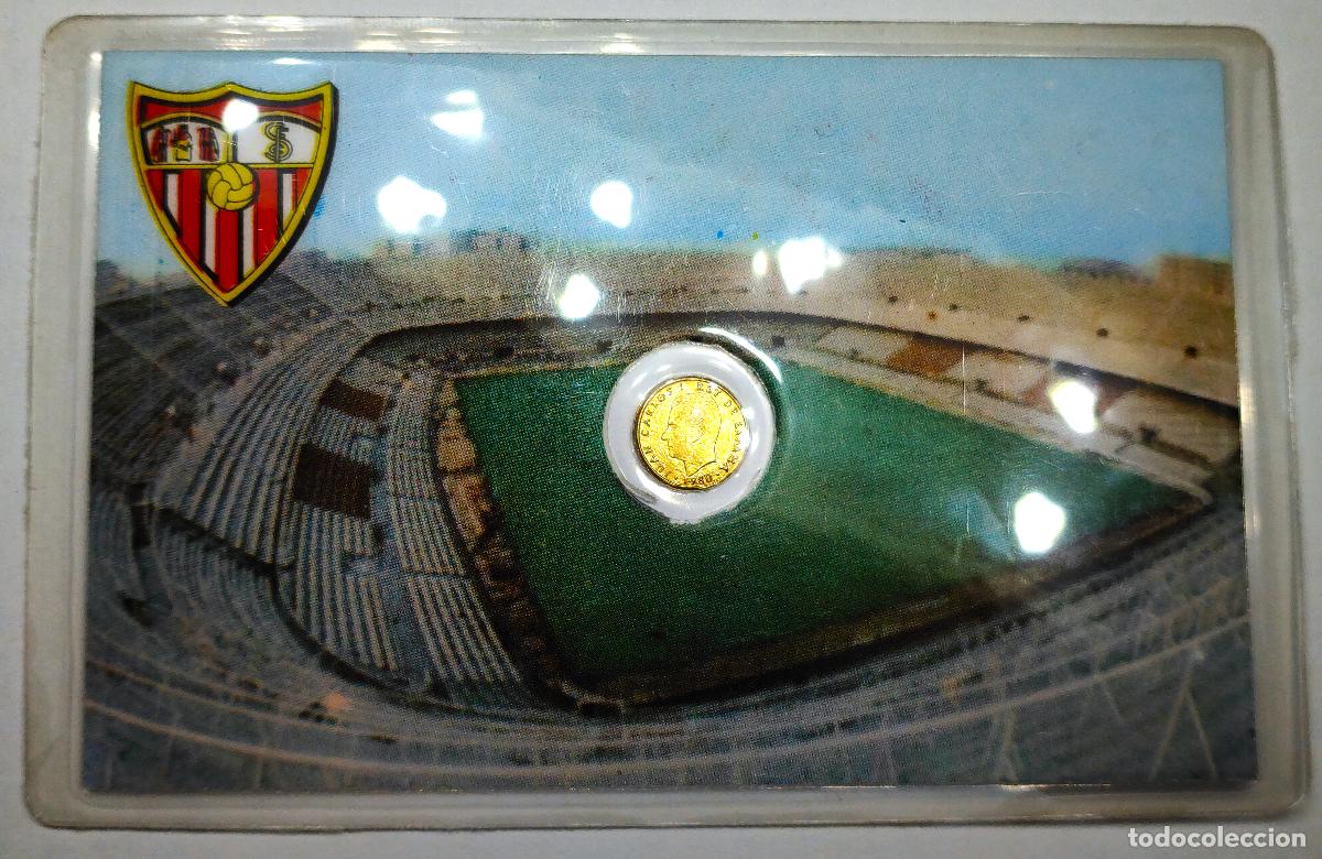 Coleccionismo deportivo: TARJETA PLASTIFICADA MUNDIAL FUTBOL ESPA&Ntilde;A 82, SEVILLA FC - ESTADIO RAMON SANCHEZ PIZJUAN