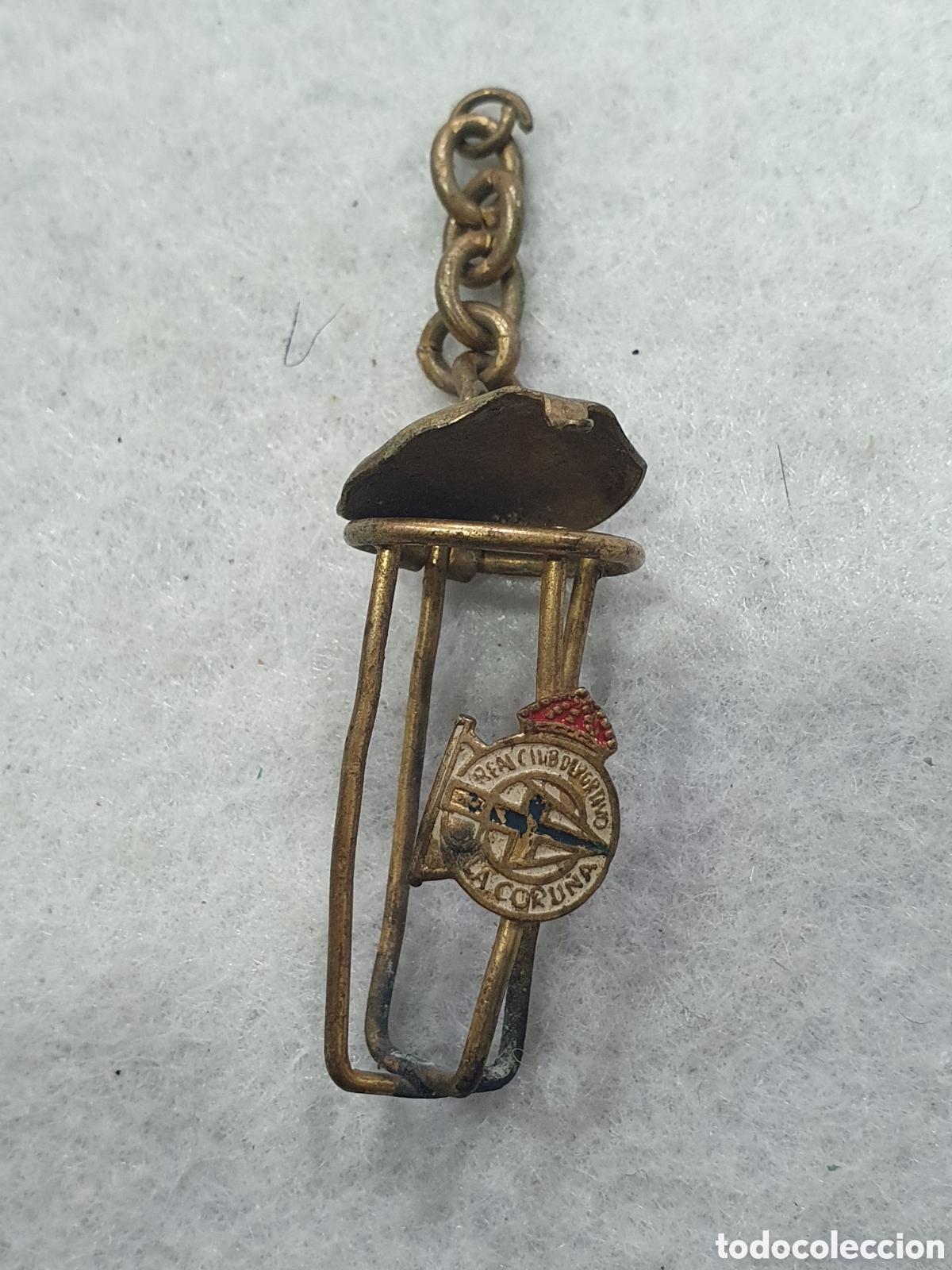 Sammelleidenschaft Sport: Raro llavero utensilio Deportivo de La Coru&ntilde;a. (L115)