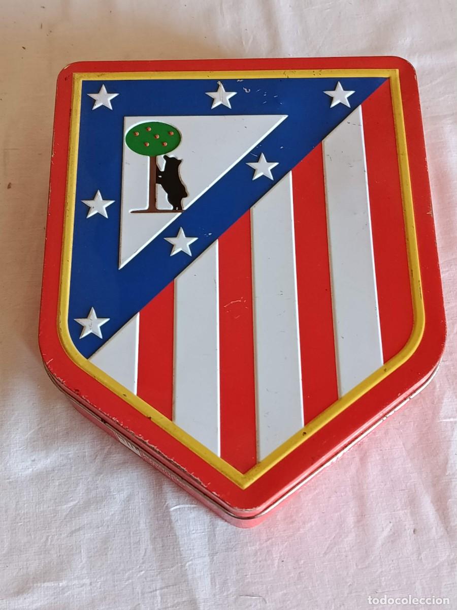 Coleccionismo deportivo: Caja metal atl&eacute;tico de madrid - Foto 1