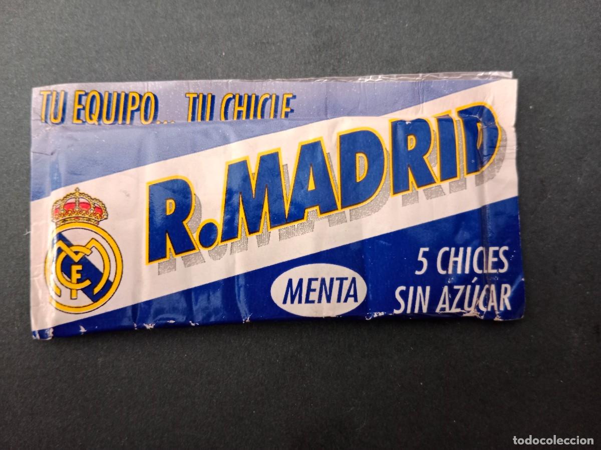 Sammelleidenschaft Sport: TABLETA DE 5 CHICLES DE MENTA A&Ntilde;OS 90 - TU EQUIPO ... TU CHICLE - REAL R. MADRID CF