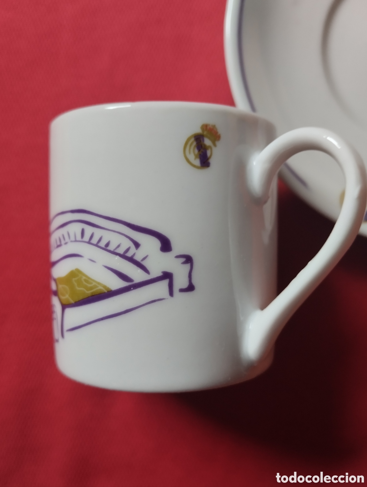 Collezionismo sportivo: Real Madrid Taza y Plato de Caf&eacute; NUEVO. Estadio SANTIAGO BERNAB&Eacute;U. AS