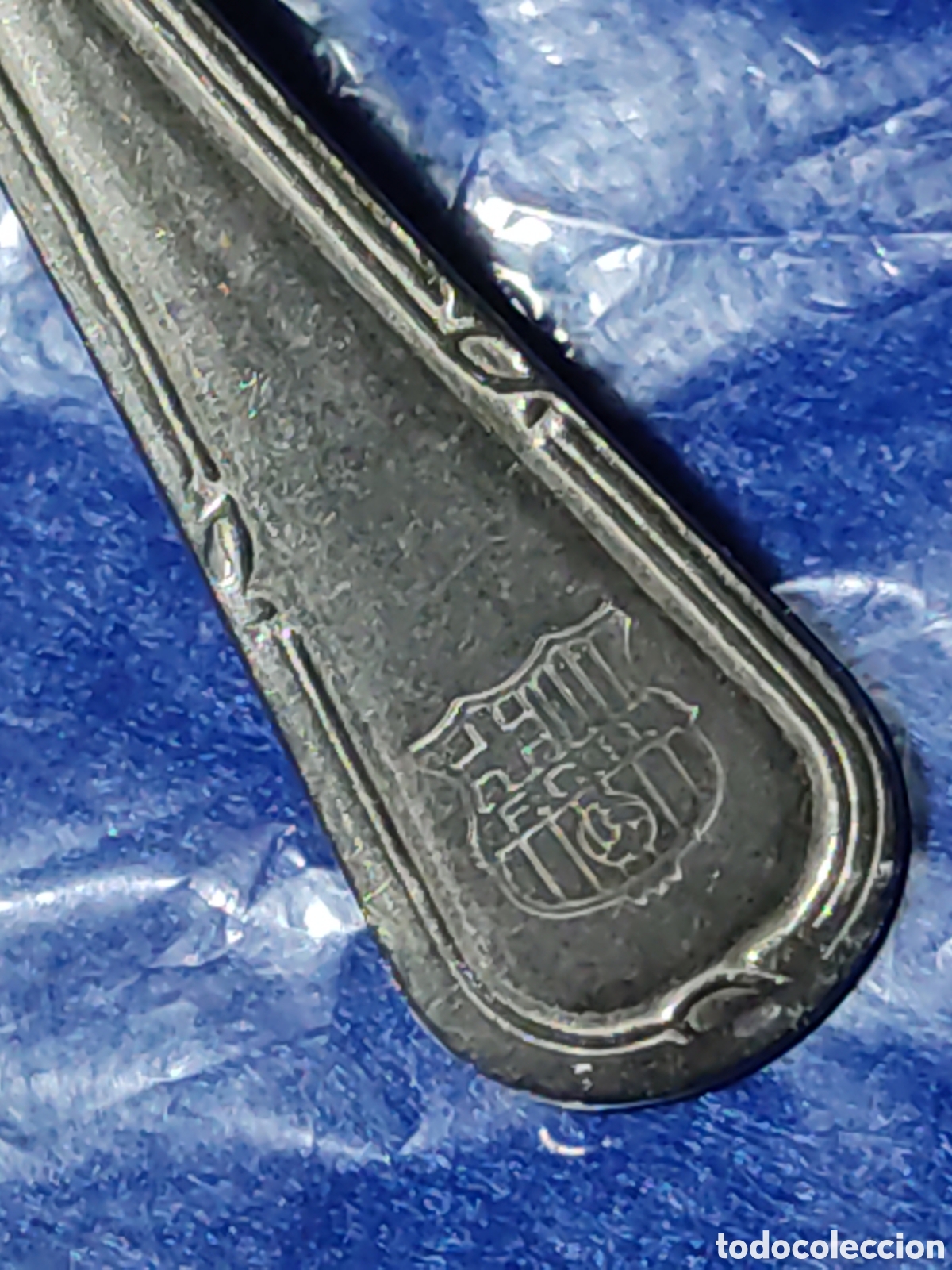 Coleccionismo deportivo: Cucharilla de azucarero del F.c. Barcelona & Barsa.De acero inox 18/10.