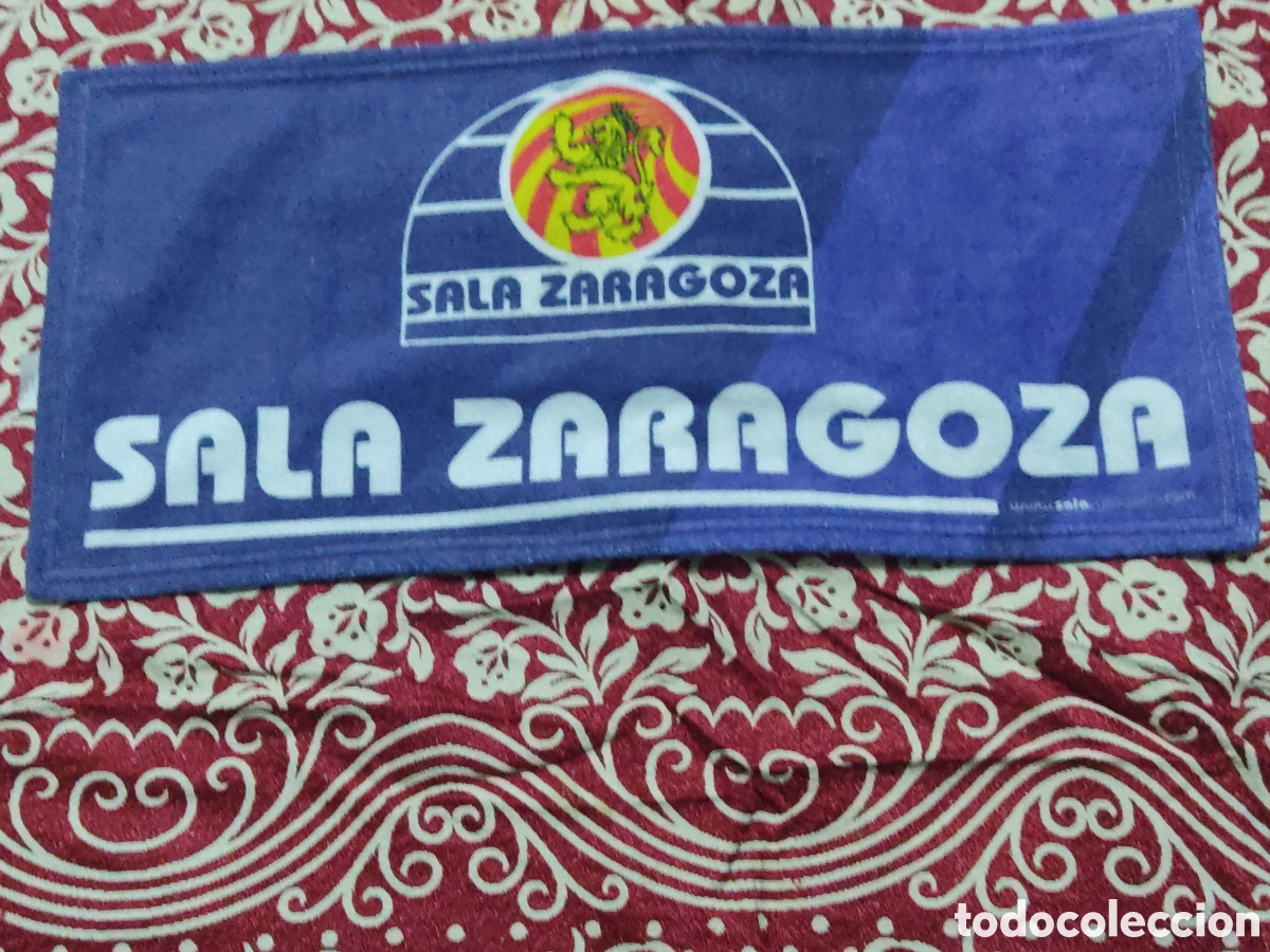 Coleccionismo deportivo: Peque&ntilde;a toalla o pa&ntilde;o del Real Zaragoza & Sala Zaragoza - Foticos.