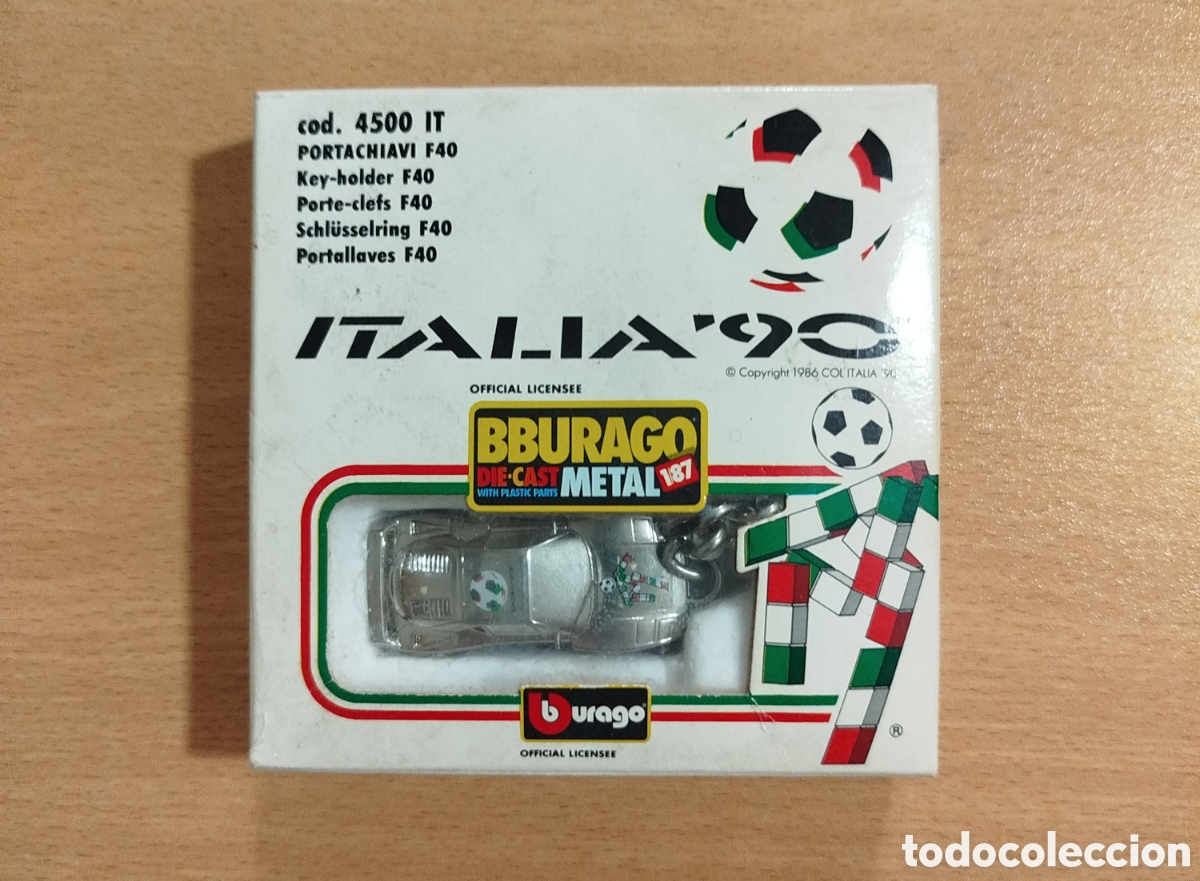 Coleccionismo deportivo: MUNDIAL DE FUTBOL ITALIA 90 LLAVERO BURAGO DIE CAST METAL NUEVO A ESTRENAR WORLD CUP